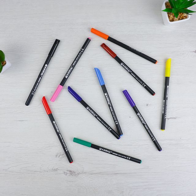 Rotulador Punta Fibra Edding 1200 Colores Surtidos /10 ud.