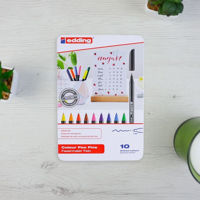 Rotulador Punta Fibra Edding 1200 Colores Surtidos /10 ud.