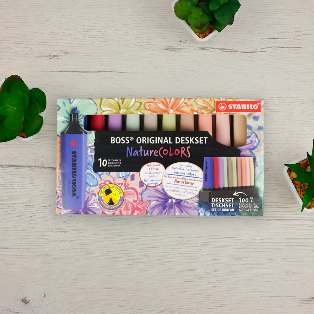 Pack 10 subrayadores Stabilo Boss Nature Colors y Nature Colors Wild Flower
