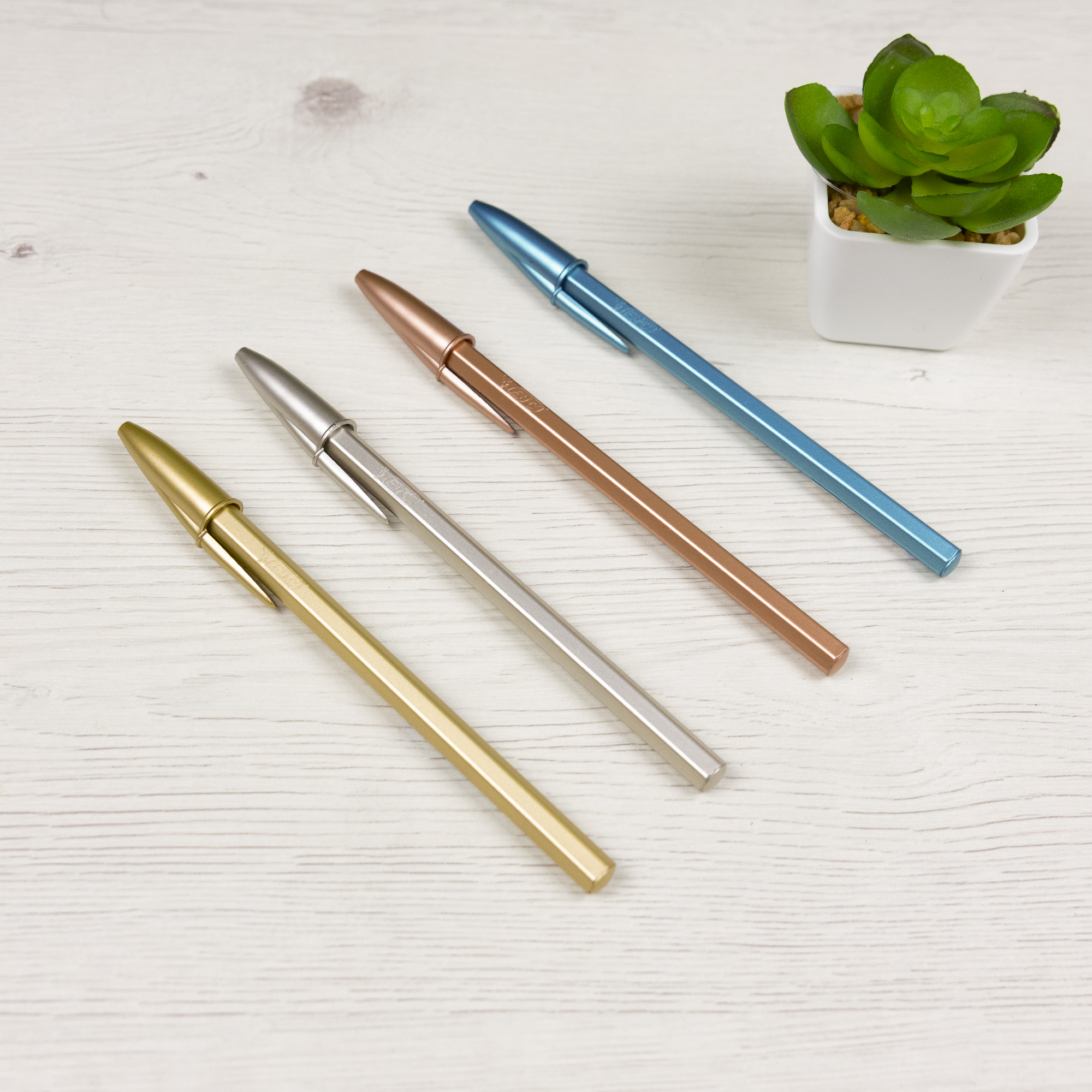 Bolígrafos BIC Mate Metalizados