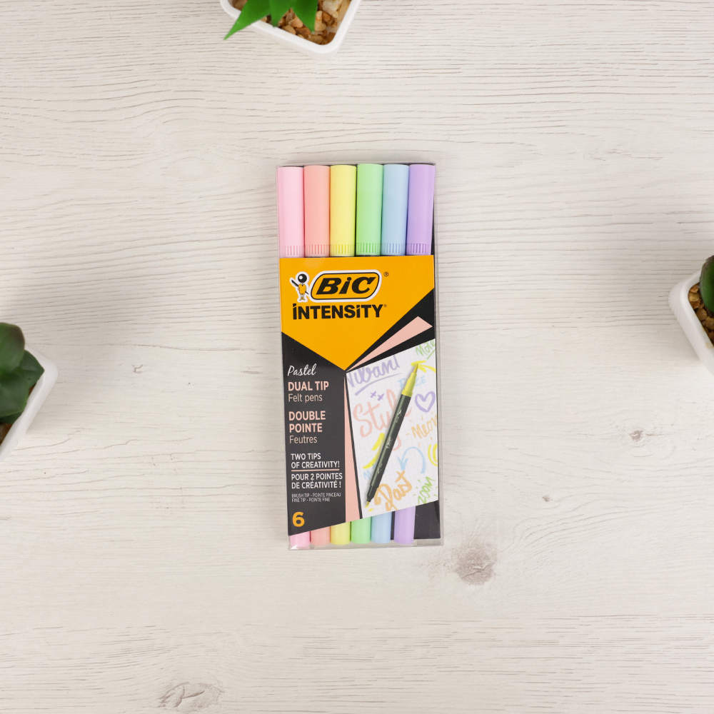 Pack Rotuladores Bic Intensity Pastel Doble Puntas  