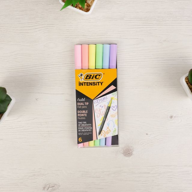 Pack Rotuladores Bic Intensity Pastel Doble Puntas  
