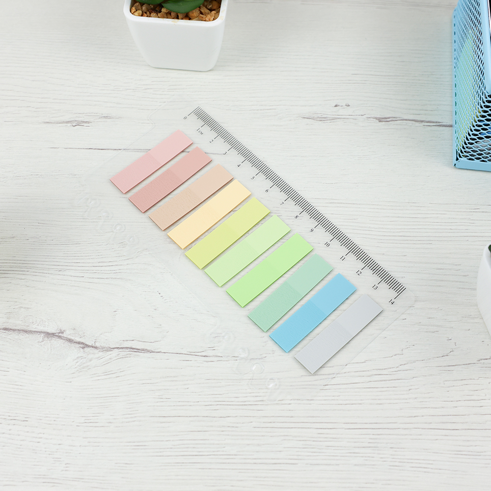 Marcapáginas Pastel Rectángulos con regla
