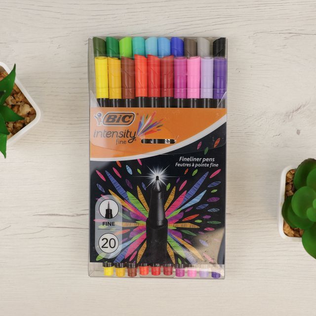Pack Rotuladores 20 Colores BIC Intensity Fine 