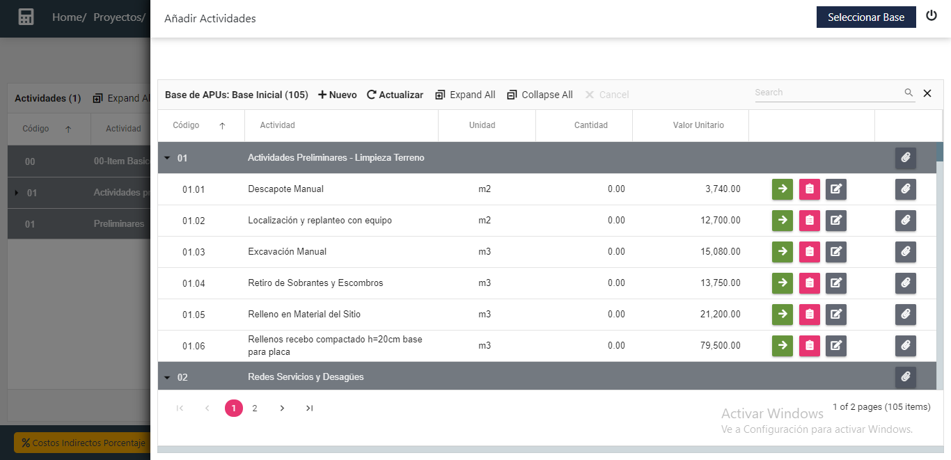 Selector de base de datos