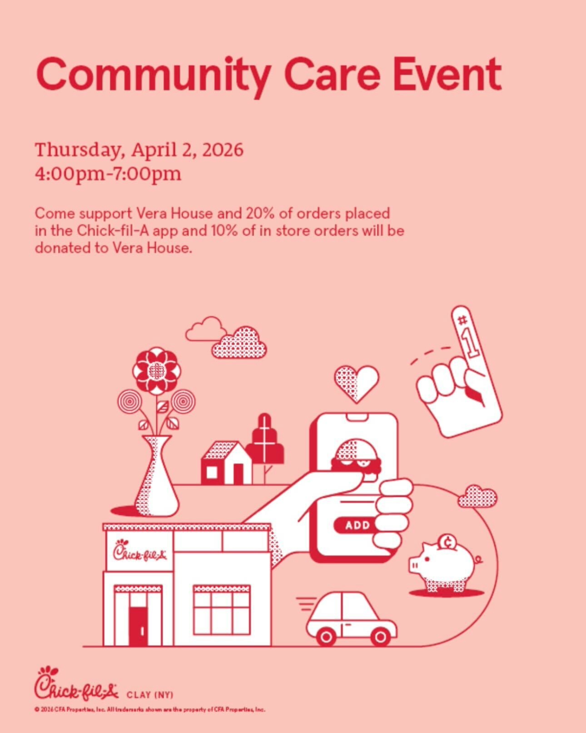 Chick-fil-A Community Care Event supporting Vera House