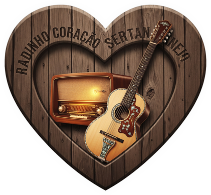 Logo Coração Sertanejo com animação de ondas sonoras