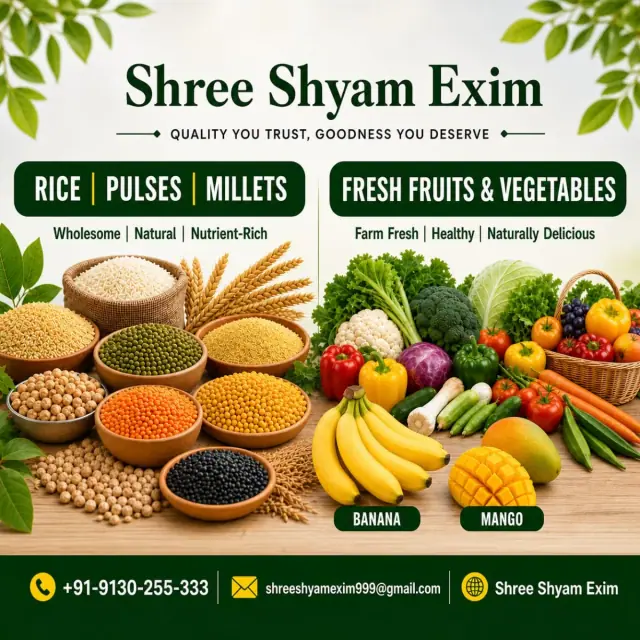 Basmati & Non Basmati Rice,Pulses,Millets & Other Agro Product Exporter.