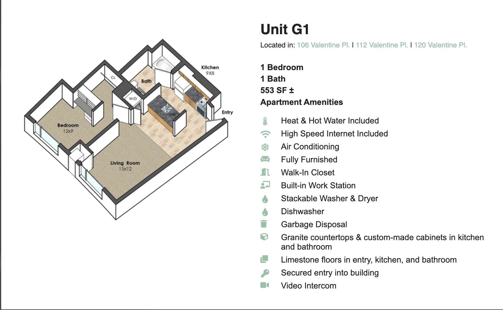 apt at 120 Valentine Place, Ithaca, NY, USA