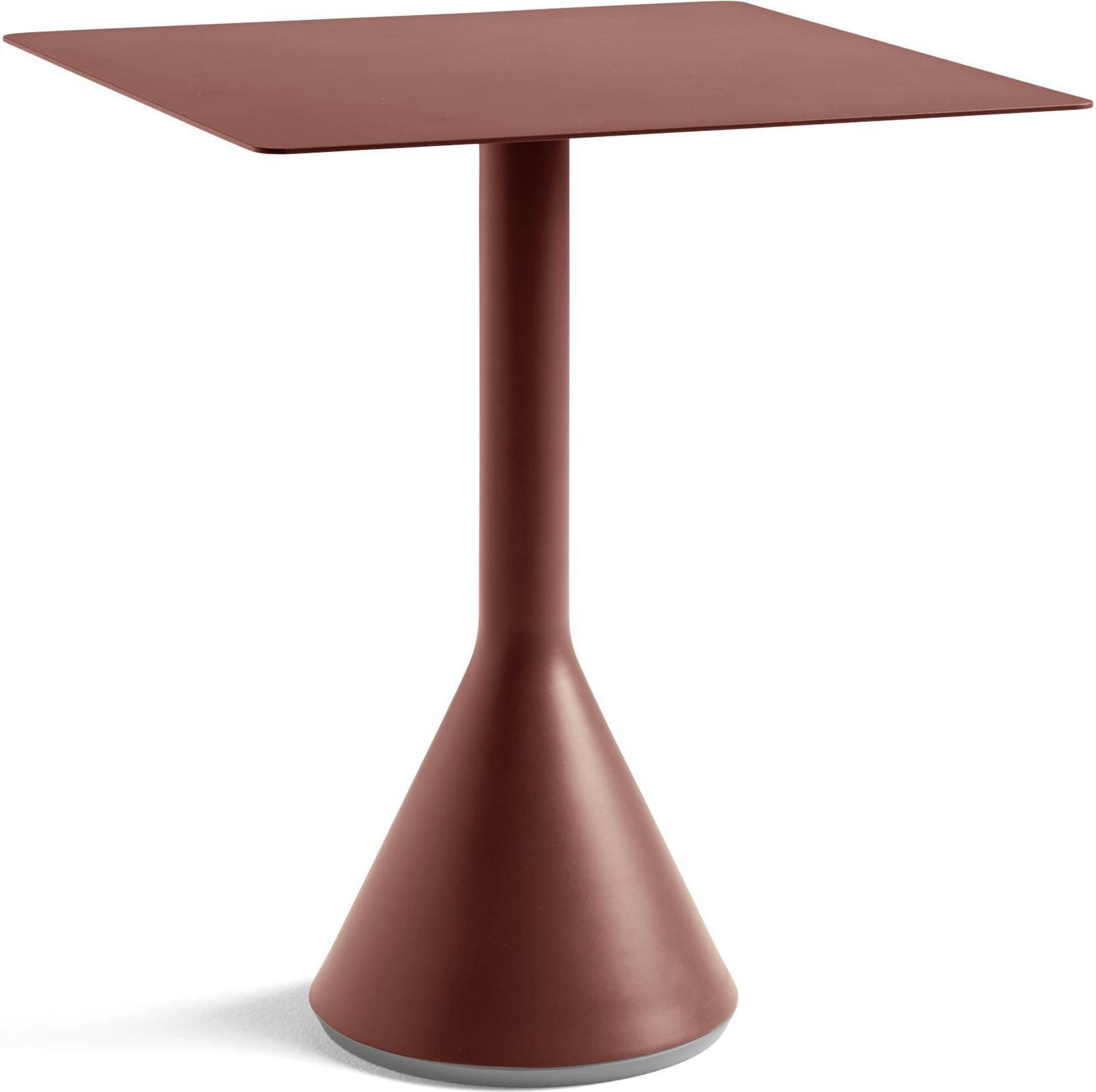 Cortado Kırmızı Kare Metal Koni Masa Cone Table