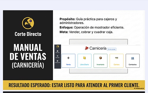 Manual Ventas Carniceria Corte Directo