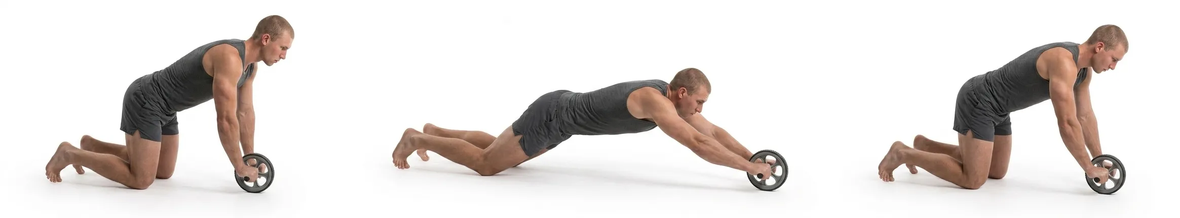 Knees Ab Wheel demonstration