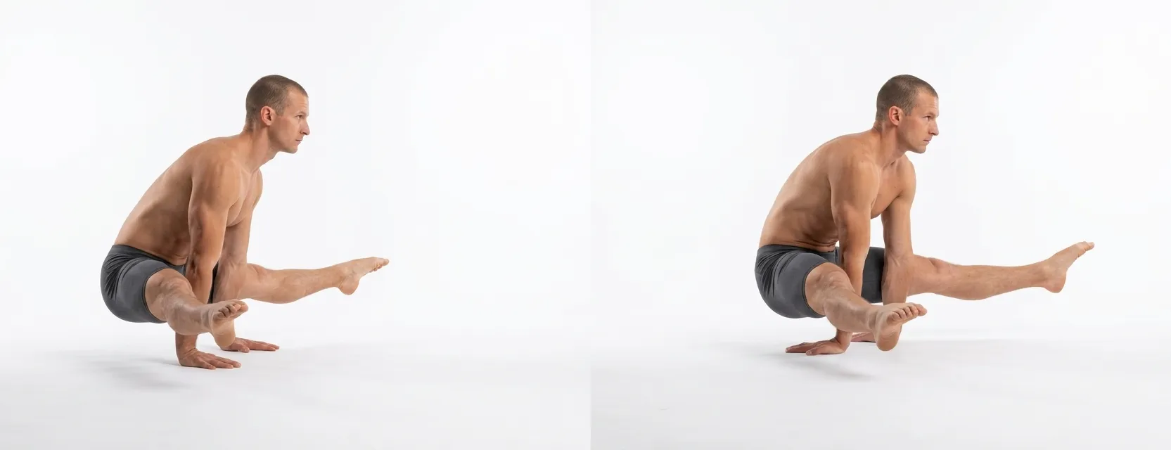 Straddle L-Sit demonstration