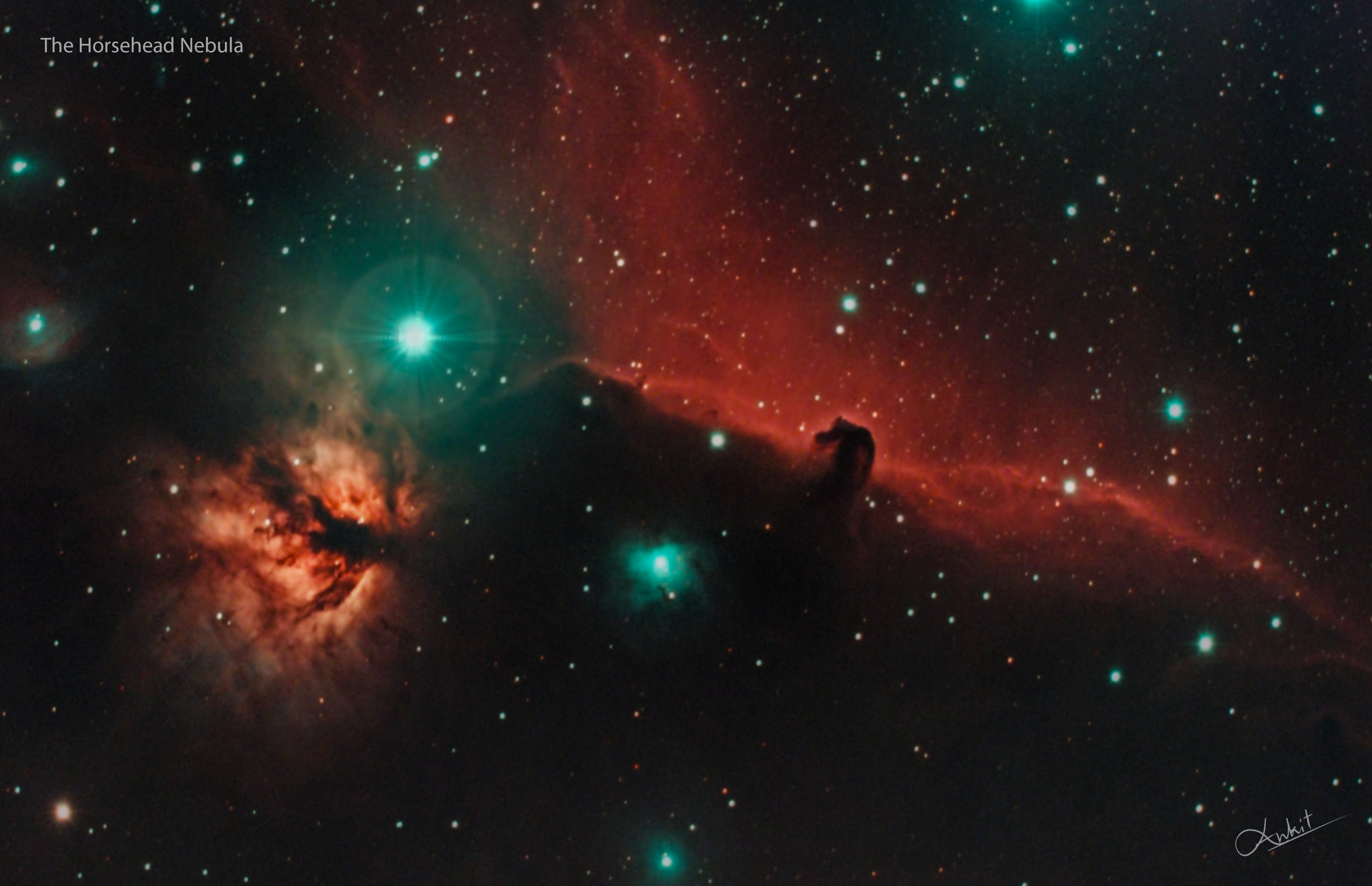 The Horsehead and Flame nebula