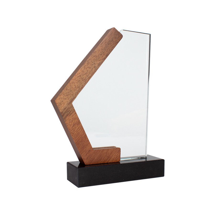 Trofeo Galvano de Madera, Mármol y Cristal «Mercx» — vista 3 · GF Group