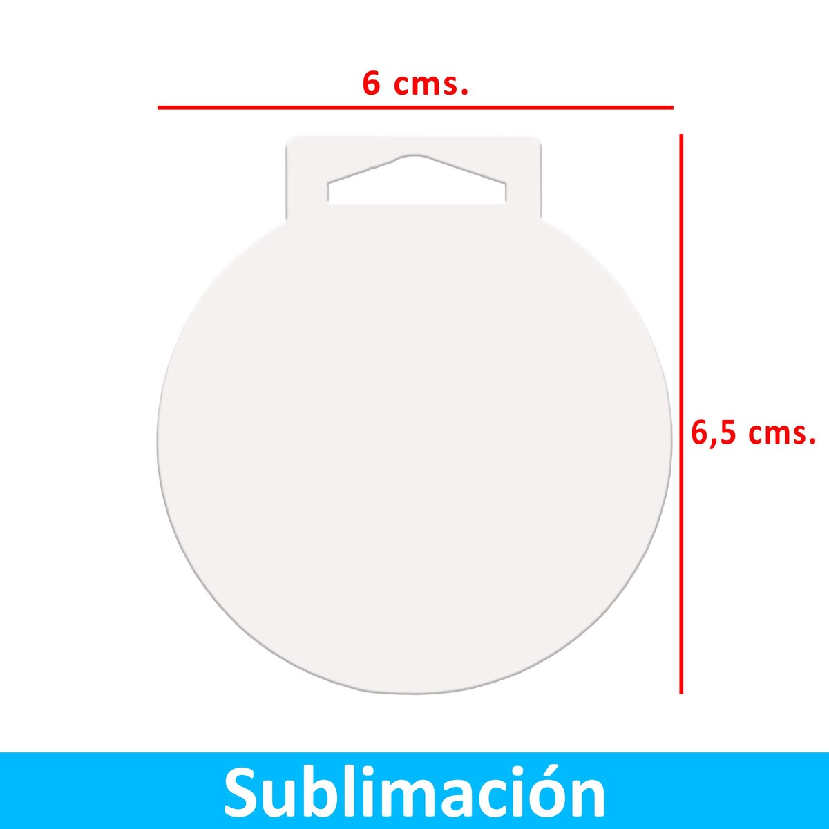 Medalla Acrílico Sublimable MD 151 BLANCO — Reconocimientos · GF Group