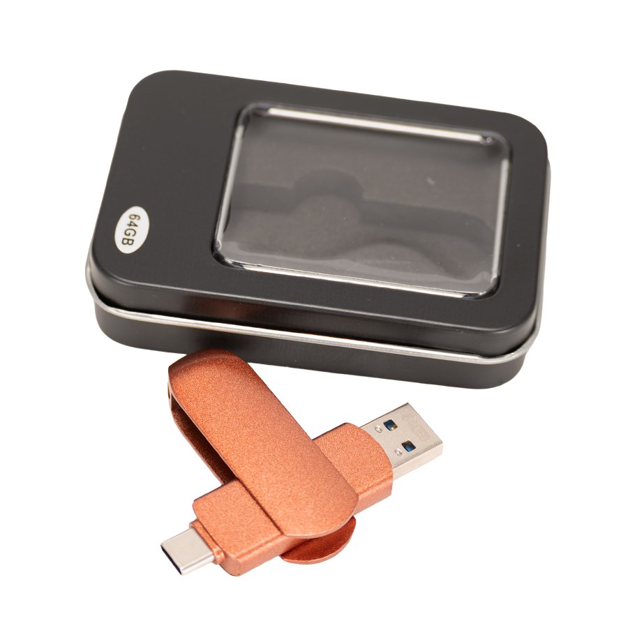 Pendrive giro encobrizado OTG USB 3.0 / Type C, 64GB · GF Group