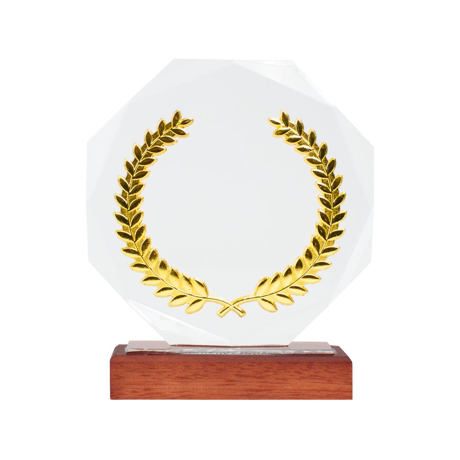 Trofeo Galvano de Madera, Cristal y Acero «Phelps» — vista 3 · GF Group