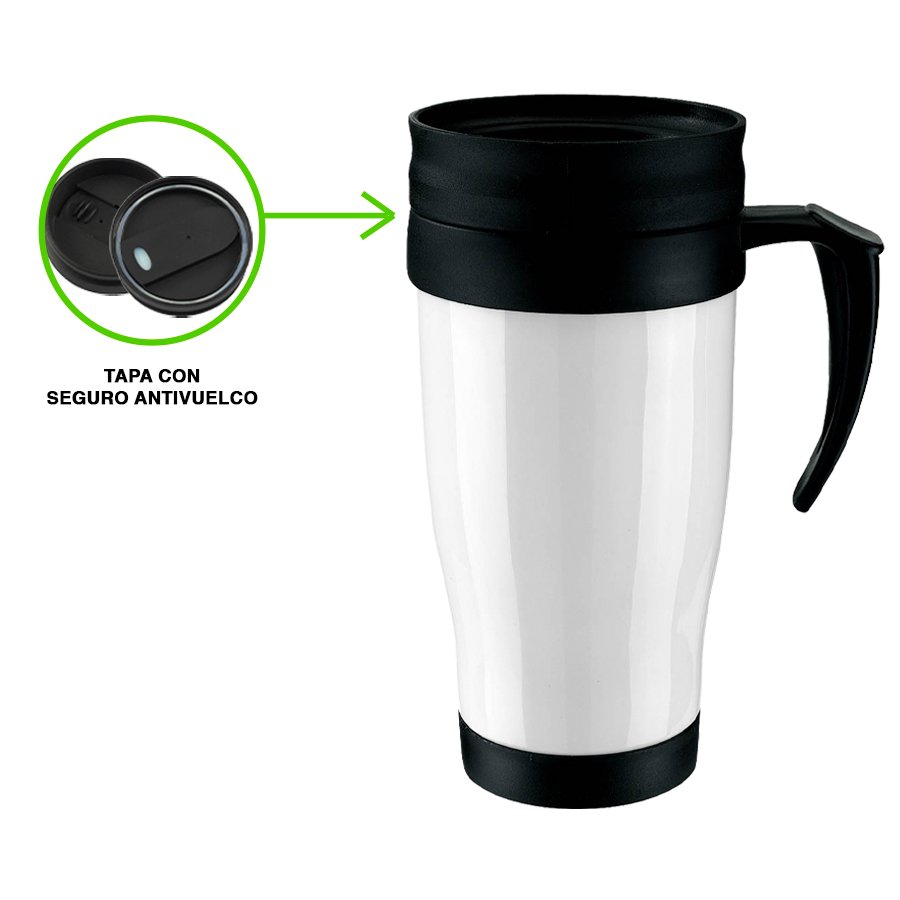 Mug Térmico Plástico 400cc — vista 3 · GF Group