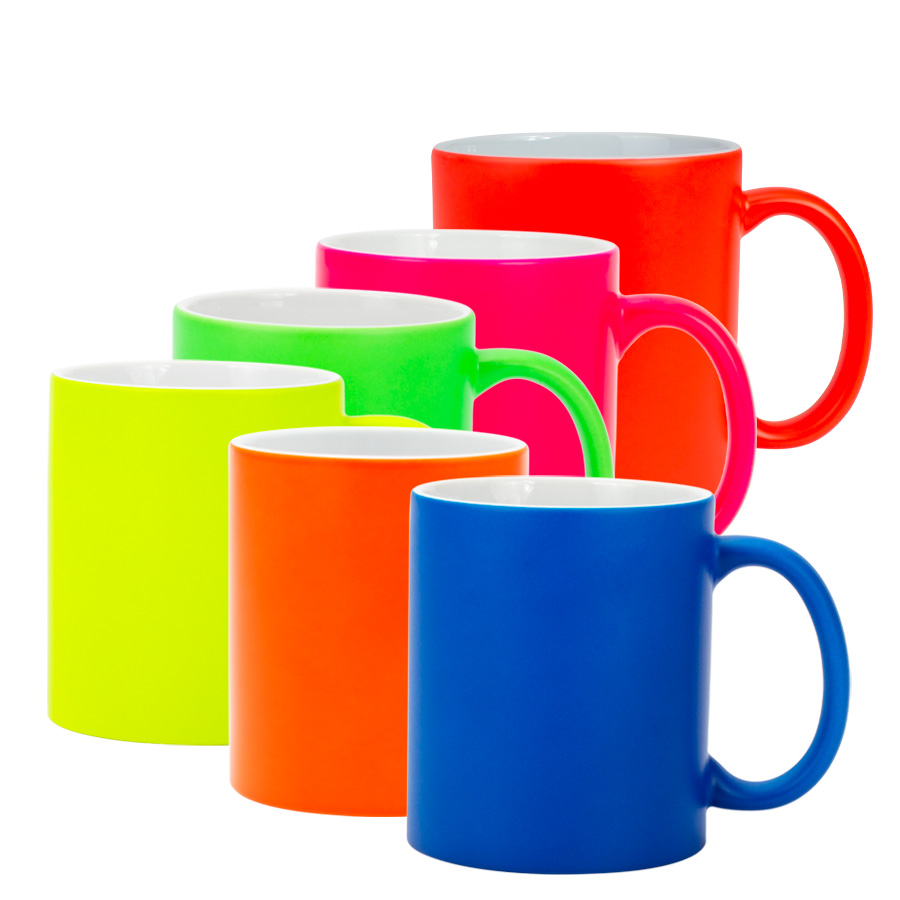 Tazón Cerámico 330cc Fluorescente Sublimación — Botellas, termos y mugs · GF Group