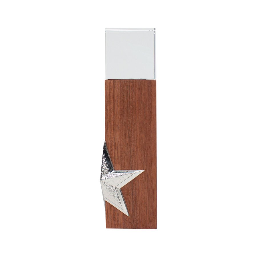 Trofeo de Madera y Cristal «Silver Star» — vista 2 · GF Group