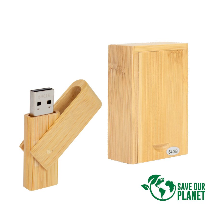 USB Pendrive giro 64GB de Bamboo · GF Group