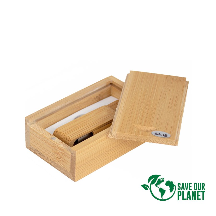 USB Pendrive giro 64GB de Bamboo — vista 3 · GF Group