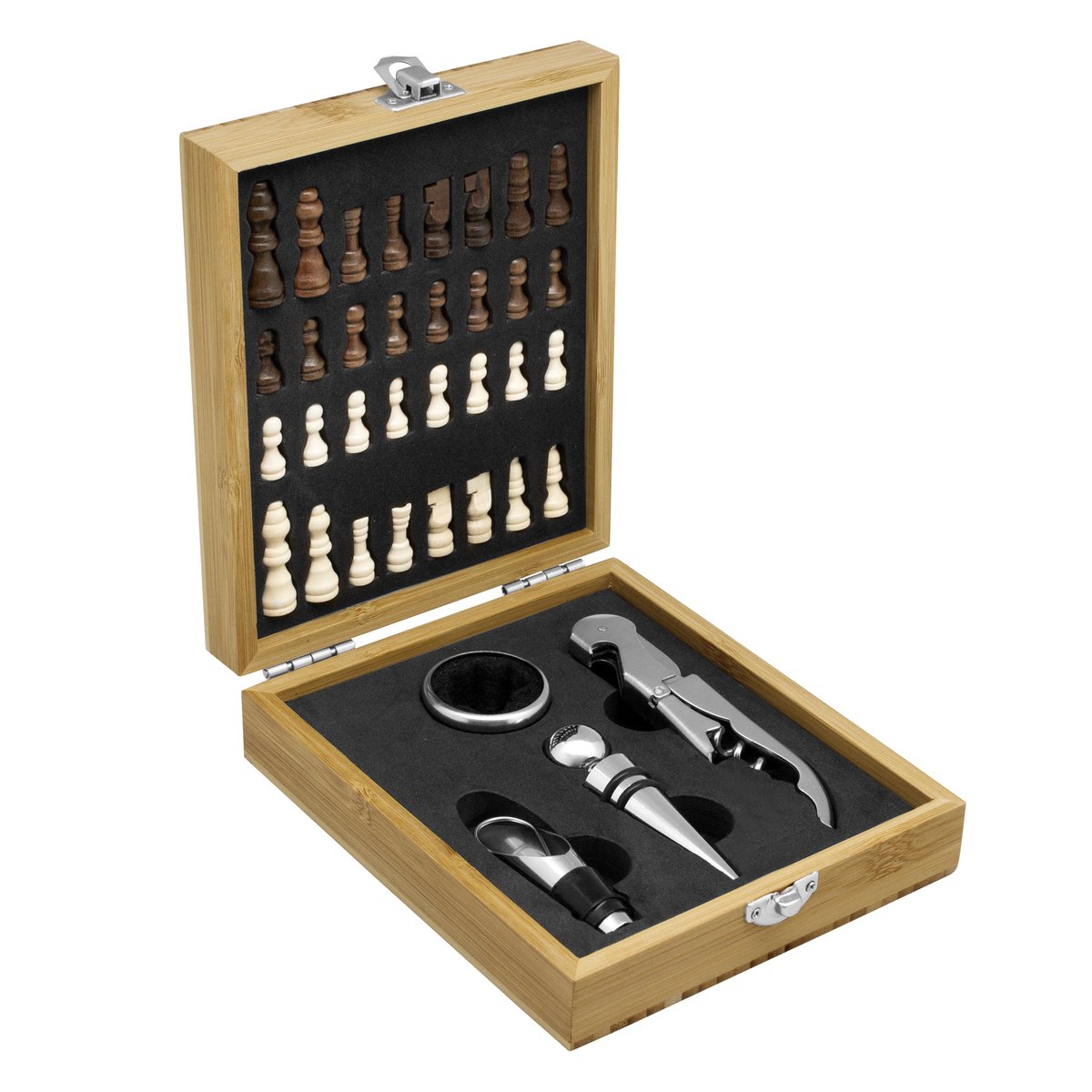 Set de vino con juego de ajedrez "CHESSY" · GF Group