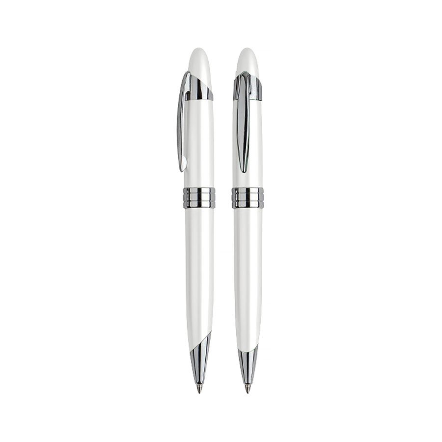 Bolígrafo Metálico White Pearl — vista 3 · GF Group