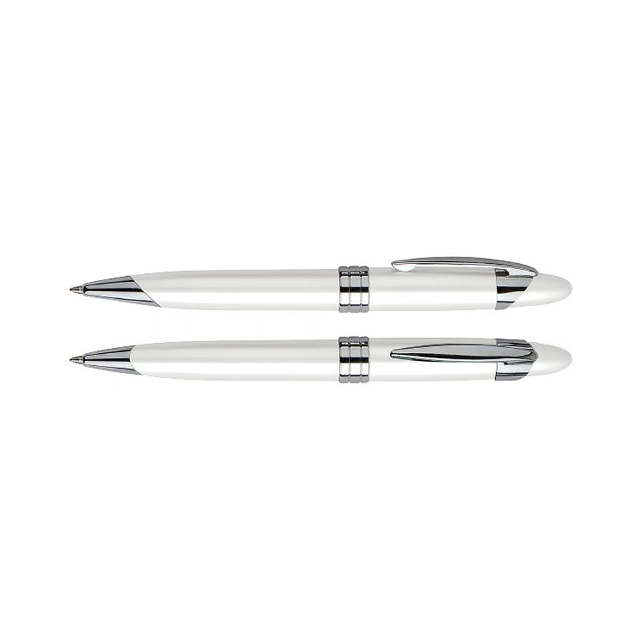Bolígrafo Metálico White Pearl — vista 2 · GF Group