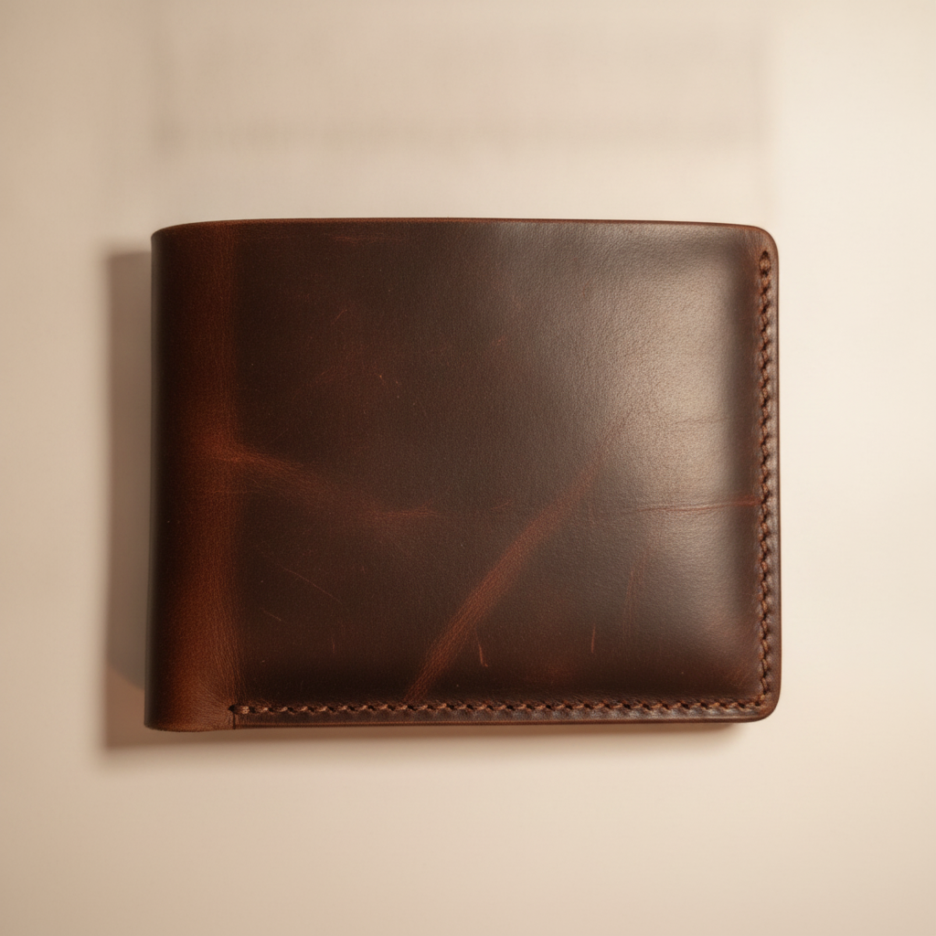 BILLETERA BIFOLD DE CUERO color Habano · GF Group