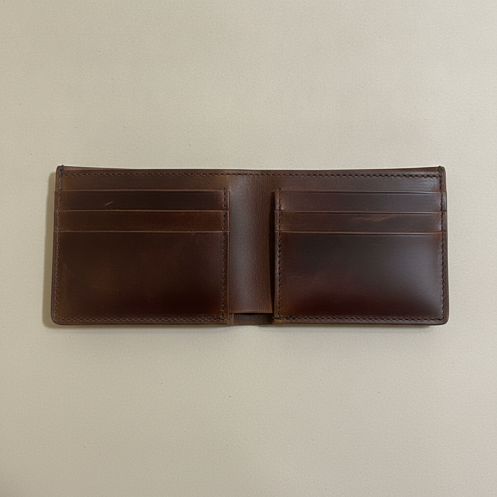 BILLETERA BIFOLD DE CUERO color Habano — vista 2 · GF Group