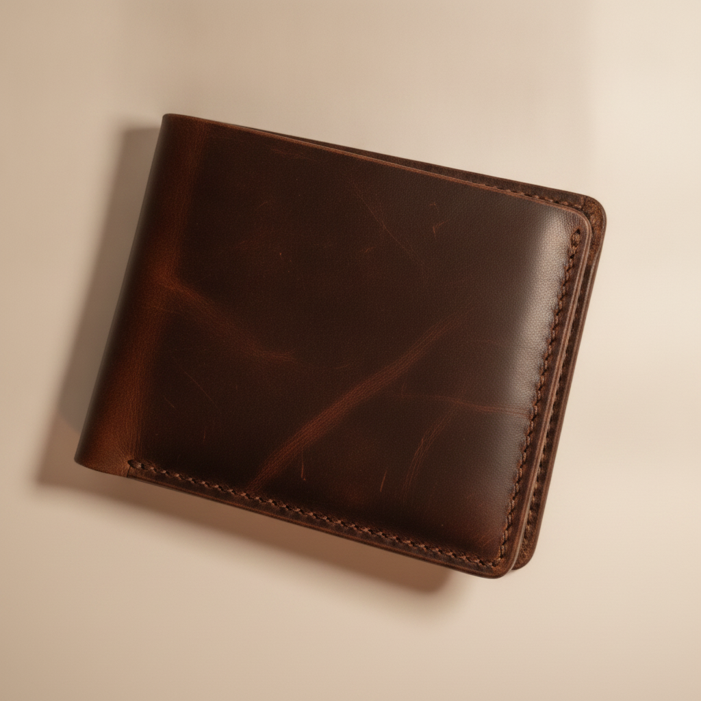 BILLETERA BIFOLD DE CUERO color Habano — vista 3 · GF Group