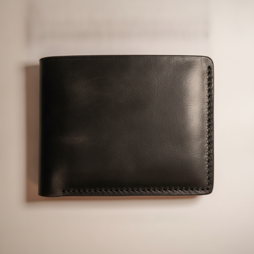 BILLETERA BIFOLD DE CUERO color Negro · GF Group