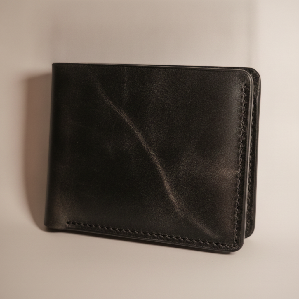 BILLETERA BIFOLD DE CUERO color Negro — vista 3 · GF Group