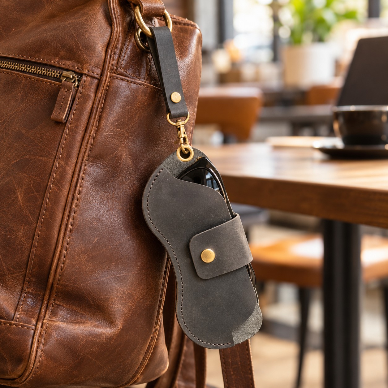 ESTUCHE PARA LENTES DE CUERO GRASO — vista 2 · GF Group