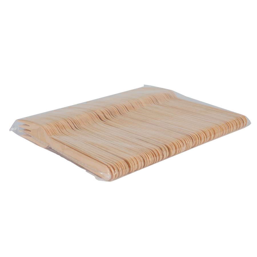 Bolsa con 100 tenedores de madera de Abedul — vista 4 · GF Group