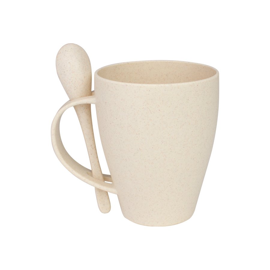 Mug de caña de Trigo con Cuchara 400cc — vista 2 · GF Group