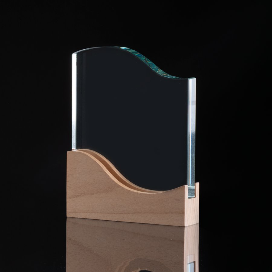 Trofeo Galvano de Madera y Cristal «Curve» — vista 6 · GF Group