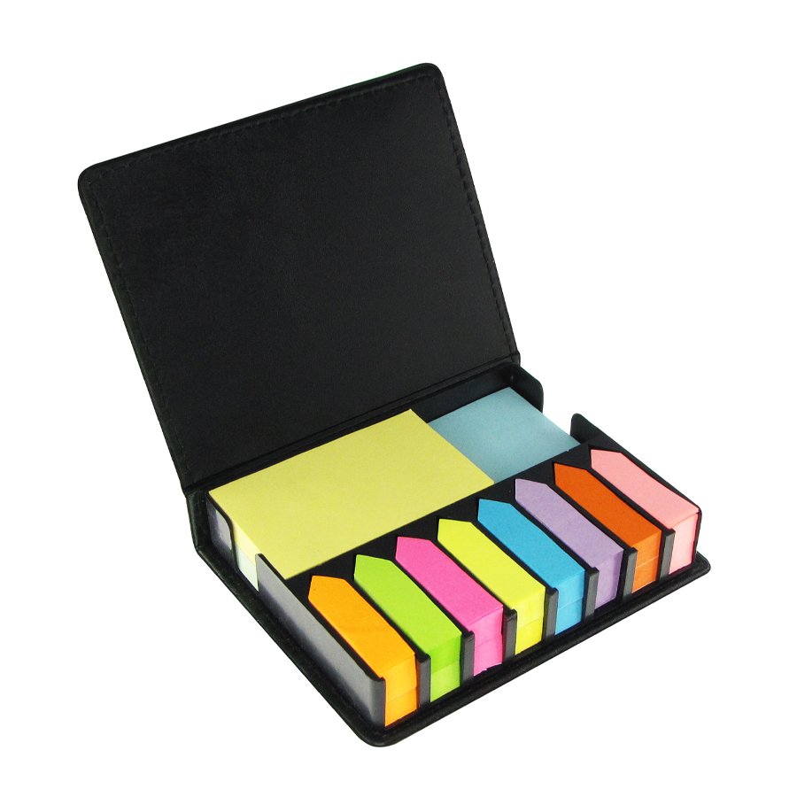 Set de Notas Adhesivas de PU Negro · GF Group