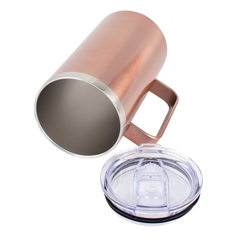 Mug metálico Encobrizado 700cc — vista 3 · GF Group