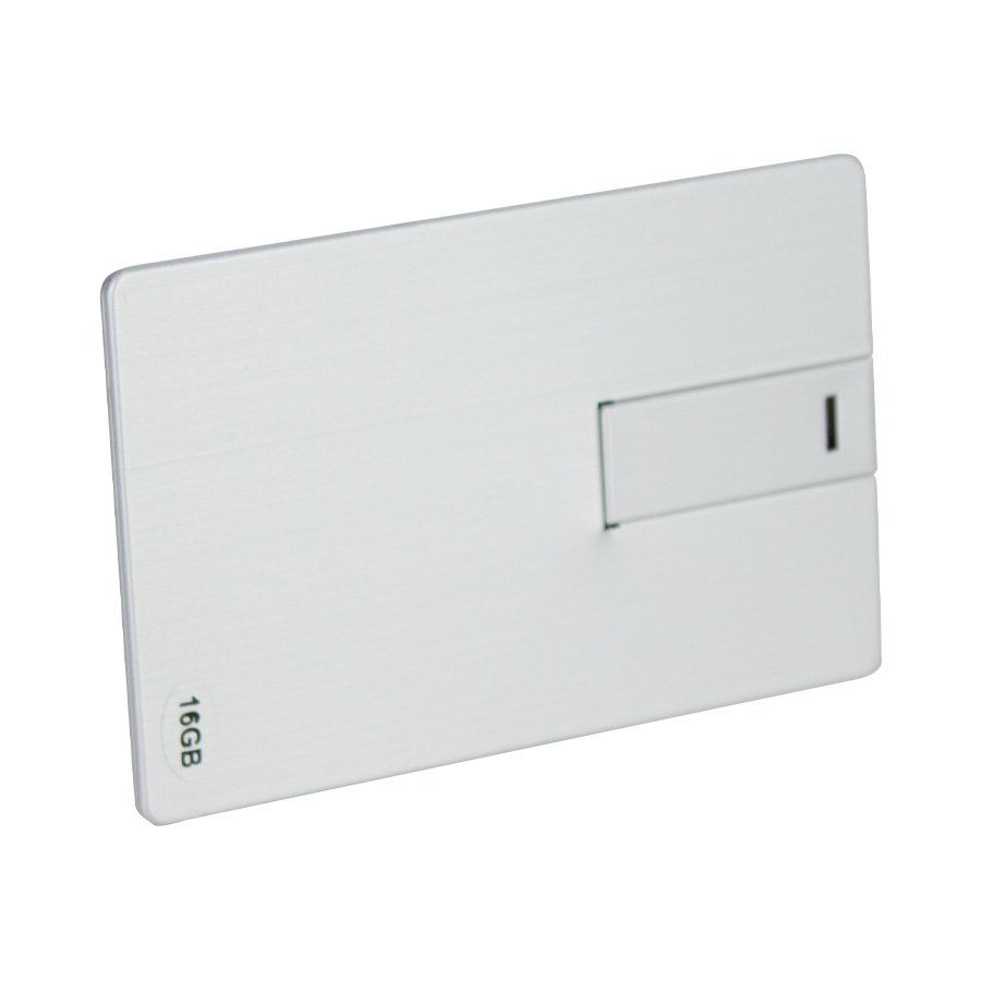USB Pendrive 16GB Credit Card plateado. — vista 2 · GF Group