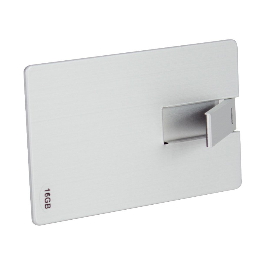 USB Pendrive 16GB Credit Card plateado. — vista 3 · GF Group