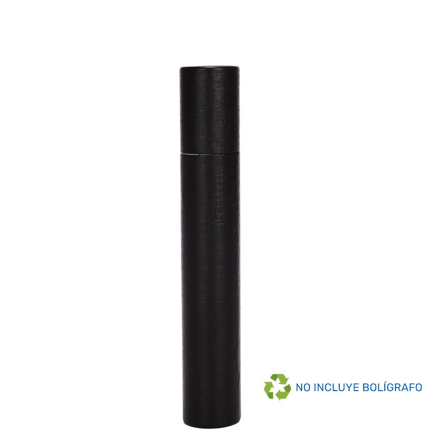 Tubo Porta-Lápiz o Bolígrafo, en cartón forrado negro. — vista 2 · GF Group
