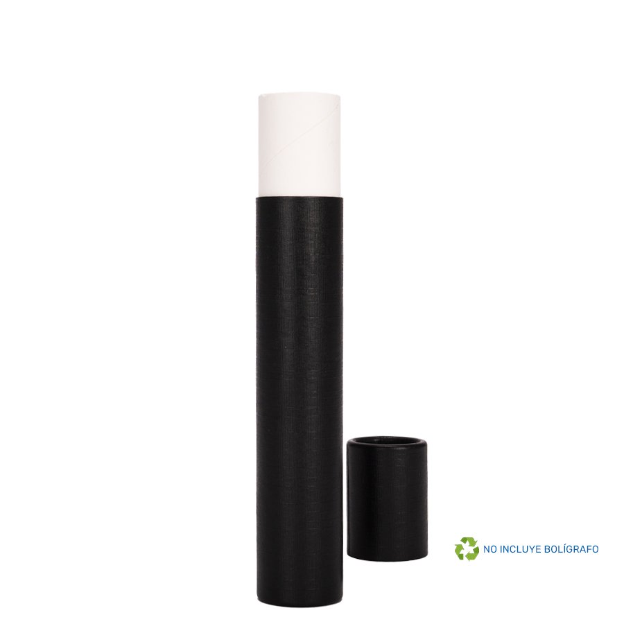 Tubo Porta-Lápiz o Bolígrafo, en cartón forrado negro. · GF Group