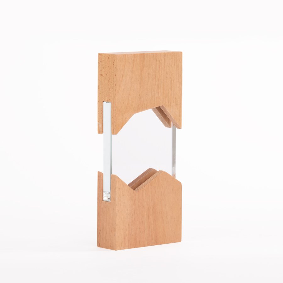 Trofeo Galvano de Madera y Cristal «Steven» · GF Group