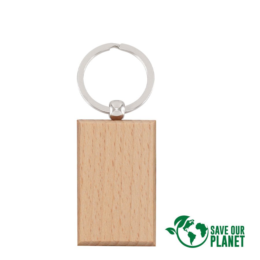 Llavero Rectangular de Madera · GF Group