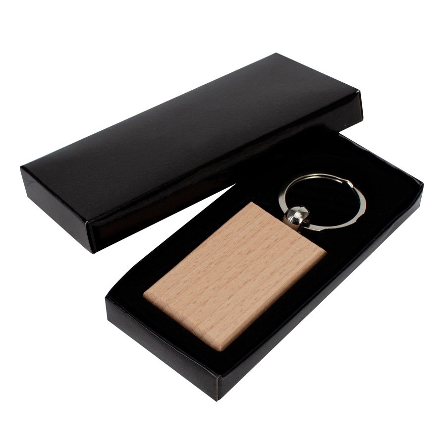 Llavero Rectangular de Madera — vista 3 · GF Group