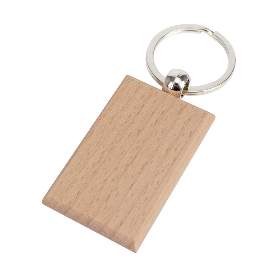 Llavero Rectangular de Madera — vista 2 · GF Group