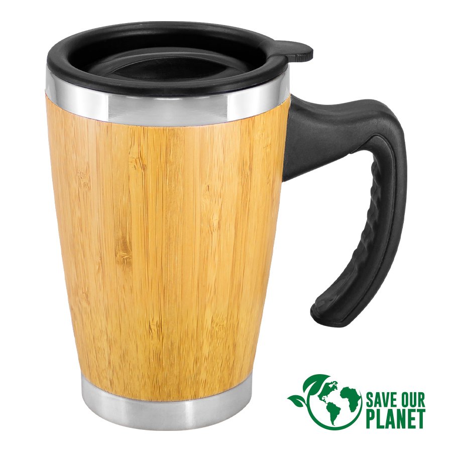 Mug de Bamboo con Asa Plástica 400cc · GF Group